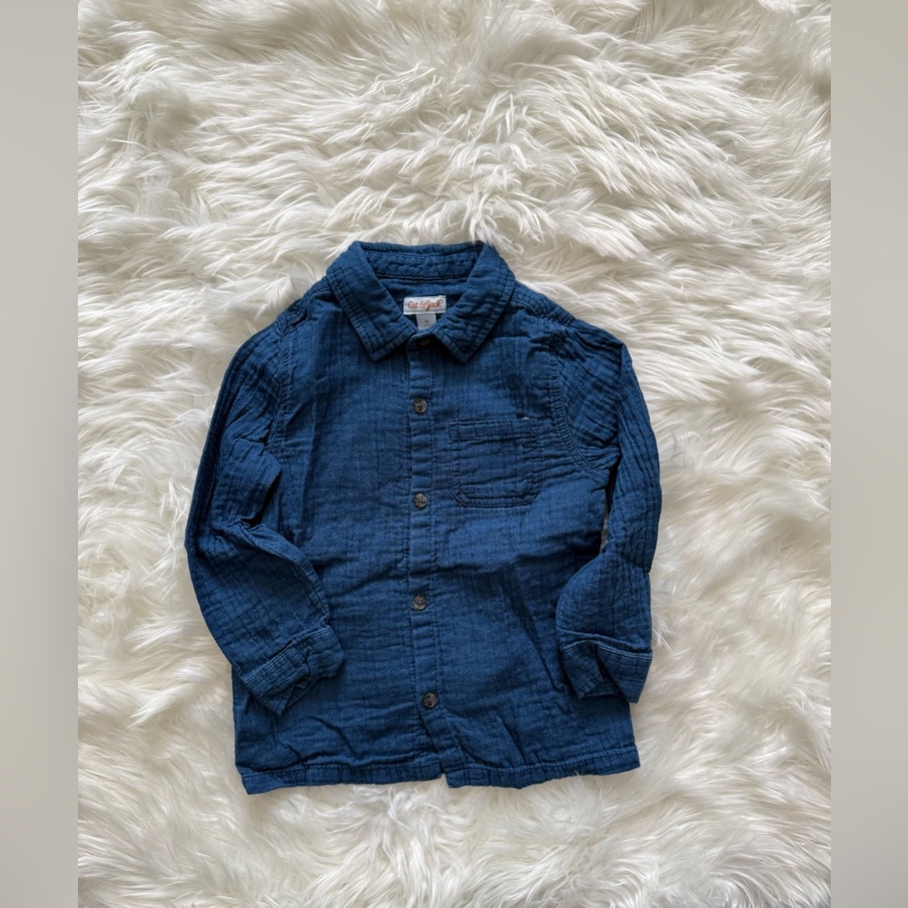Cat & Jack Chambray Crinkle Shirt